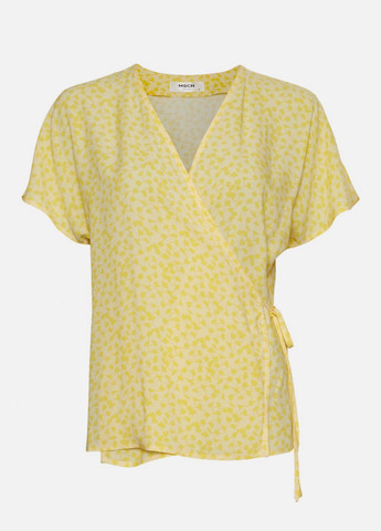 Жовта літня блуза на запах Moss Copenhagen