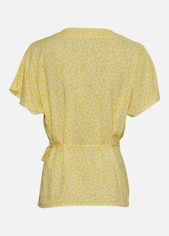 Желтая летняя блуза на запах Moss Copenhagen