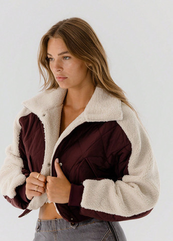 Бордова демісезонна куртка SHEIN