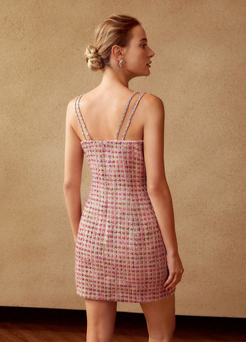 Рожева кежуал сукня SHEIN в клітинку