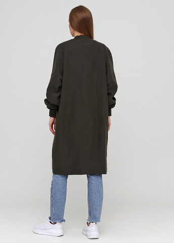 Темно-зеленое демисезонное Пальто однобортное Weekday