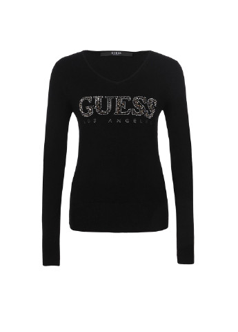 Черный демисезонный пуловер пуловер Guess