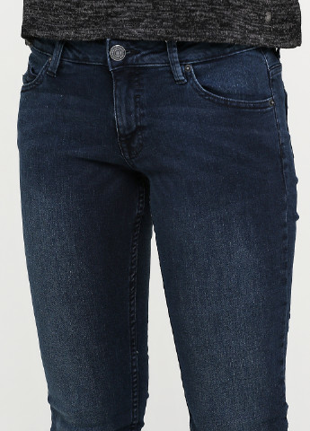 Джинси S.Oliver завужені однотонні темно-сині джинсові бавовна