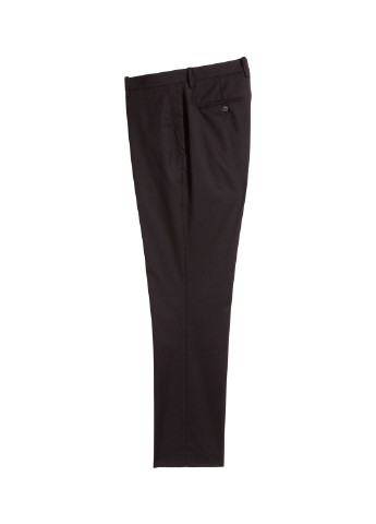 Черные классические демисезонные зауженные брюки H&M