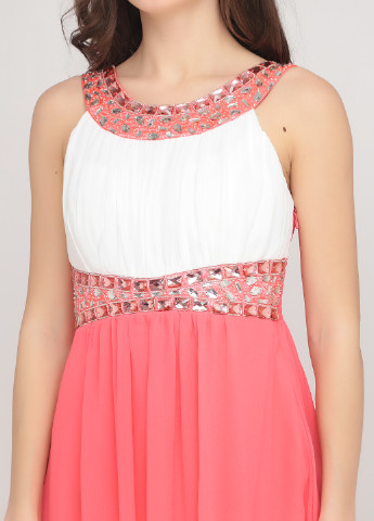 Кислотно-розовое вечернее платье в греческом стиле Made in Italy однотонное