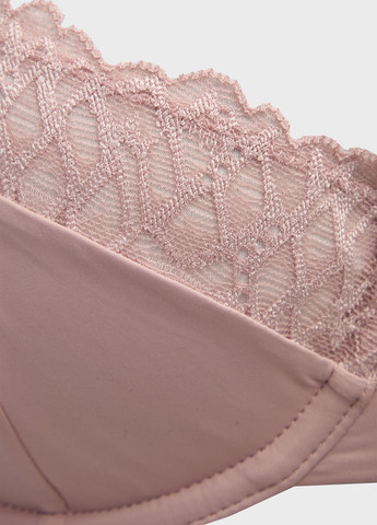 Розовый балконет бюстгальтер Calvin Klein с косточками полиамид