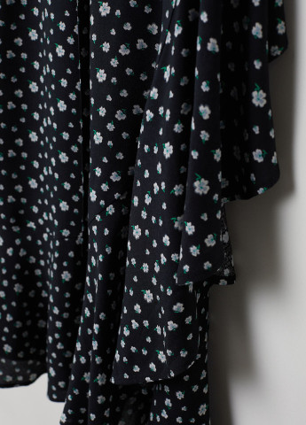 Чорна кежуал плаття для вагітних H&M з квітковим принтом