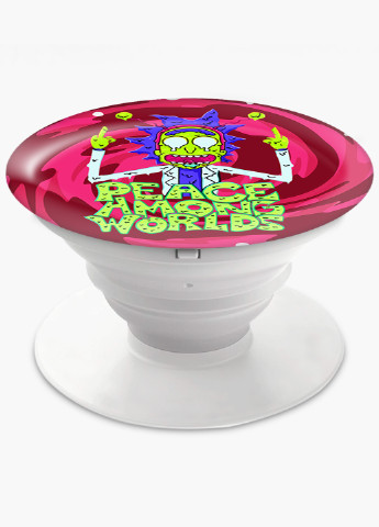 Попсокет (Popsockets) тримач для смартфону Рік Санчез Рік і Морті (Rick Sanchez Rick and Morty) (8754-2941) Чорний MobiPrint (229014749)