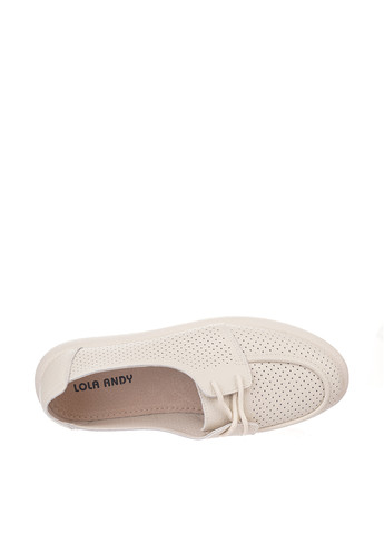 Молочные мокасины Lola Andy с перфорацией