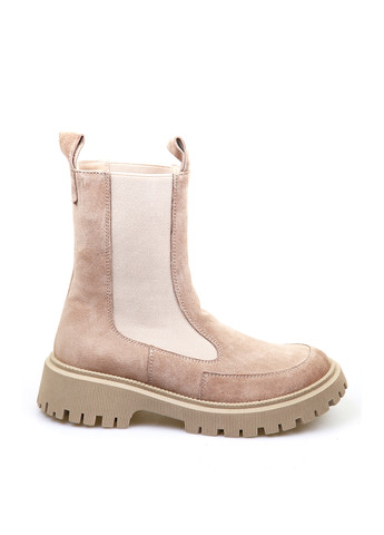 Зимние ботинки челси Bizoni на тракторной подошве из натуральной замши