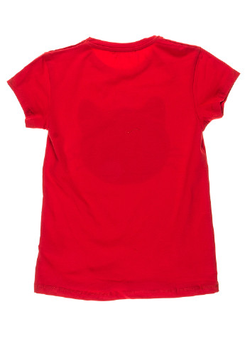 Красная летняя футболка с коротким рукавом Watch Me