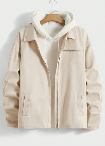 Светло-бежевая зимняя куртка SHEIN