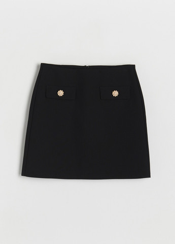 Черная кэжуал однотонная юбка Reserved