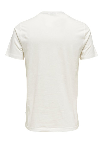 Біла футболка з коротким рукавом Only & Sons
