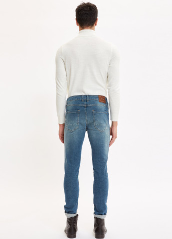 Синие демисезонные зауженные, скинни джинсы DeFacto