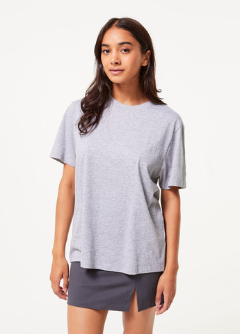 Серая кэжуал однотонная юбка Jennyfer а-силуэта (трапеция)