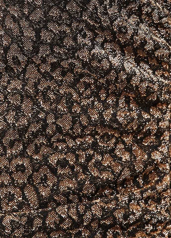 Бронзовое коктейльное платье футляр KOTON леопардовый