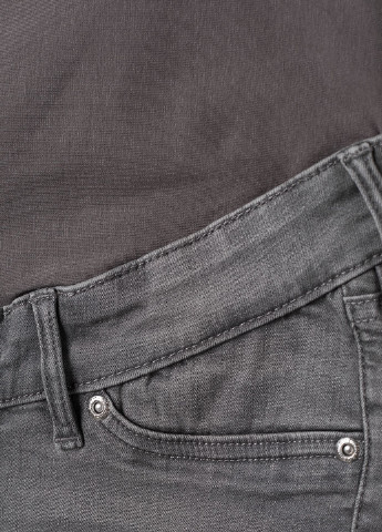 Джинси для вагітних H&M завужені однотонні сірі джинсові бавовна