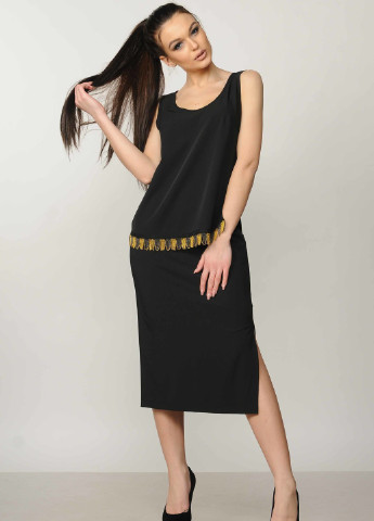 Черная однотонная юбка джой юб 5.1-07/18 черный Ри Мари