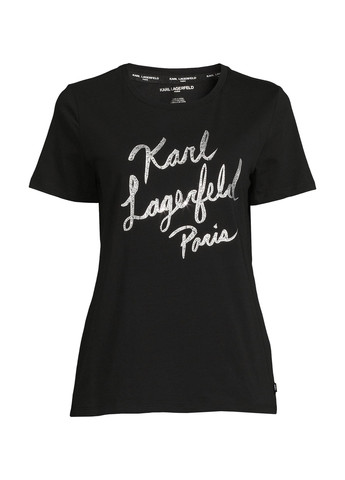 Чорна літня футболка Karl Lagerfeld