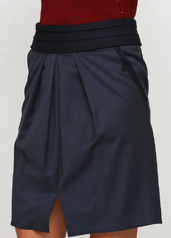 Темно-синяя кэжуал однотонная юбка Sassofono Club карандаш