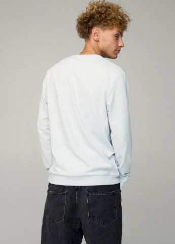 Светло-голубой свитшот мужской basic /no flis/ YAPPI (252259549)