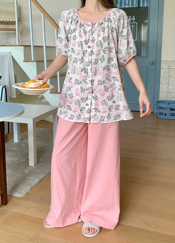 Рожева всесезон піжама (кофта, штани) кофта + брюки SHEIN
