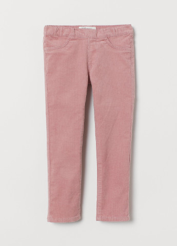Розовые демисезонные джеггинсы H&M