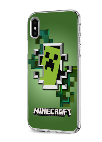 Чехол силиконовый Apple Iphone X Майнкрафт (Minecraft) (6129-1709) MobiPrint (219552346)
