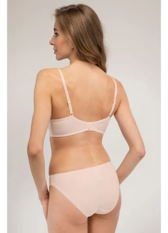 Пудровий бюстгальтер push-up кремовий cotton 389 c Kleo