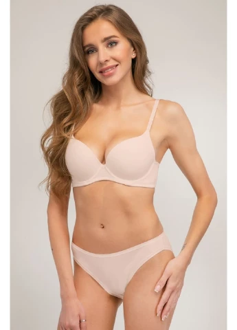 Пудровий бюстгальтер push-up кремовий cotton 389 c Kleo