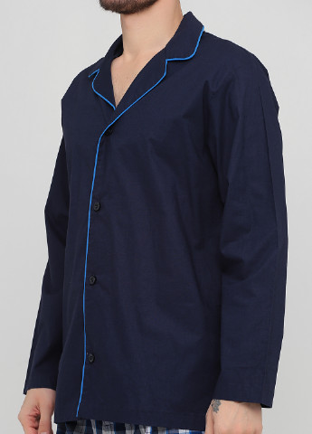 Темно-синяя домашний рубашка однотонная F&F