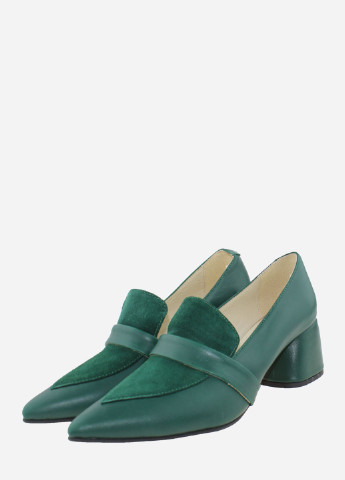 Зеленые женские туфли - фото