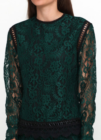 Костюм (блуза, спідниця) Y-TWO спідничний орнамент темно-зелений діловий