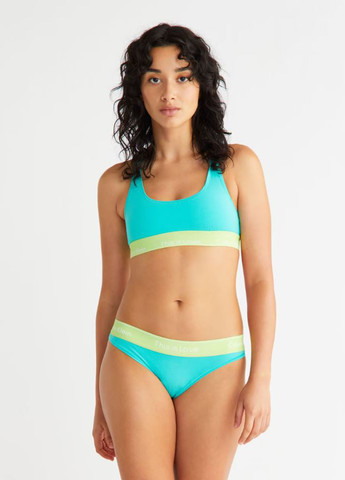 Зелёный топ топ Calvin Klein без косточек трикотаж, хлопок