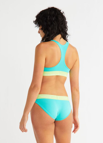 Зелёный топ топ Calvin Klein без косточек трикотаж, хлопок