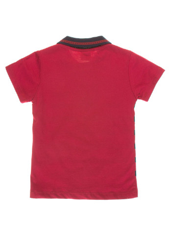 Бордовая детская футболка-поло для мальчика Starlet в полоску