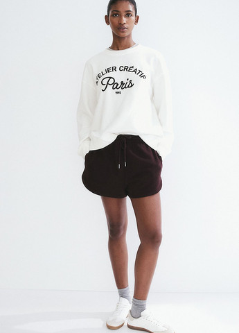 Чорно-білий світшот H&M напис без декору (362050290)