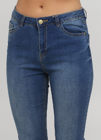 Синие демисезонные скинни, укороченные брюки Reserved