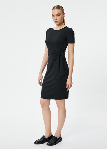 Черное кэжуал платье платье-футболка KOTON однотонное