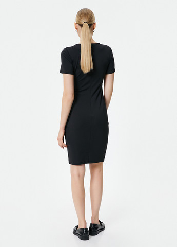 Черное кэжуал платье платье-футболка KOTON однотонное