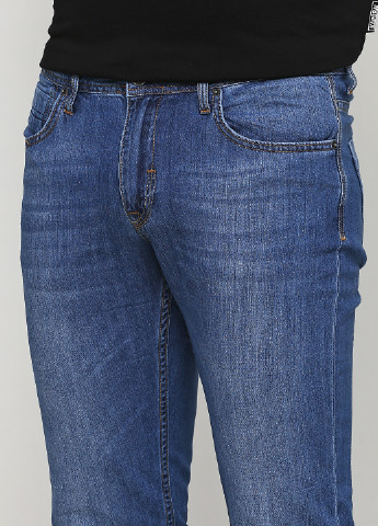 Синие демисезонные прямые джинсы Madoc Jeans