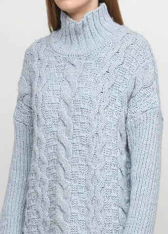 Блакитна кежуал сукня сукня светр Dins Tricot однотонна
