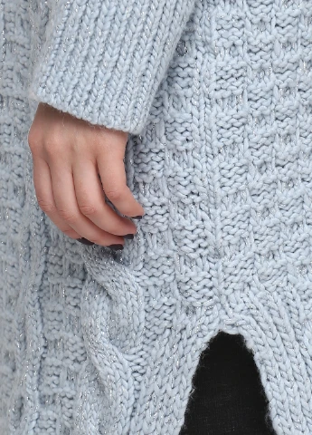 Блакитна кежуал сукня сукня светр Dins Tricot однотонна