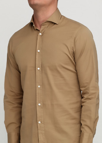 Горчичная кэжуал рубашка однотонная Ralph Lauren
