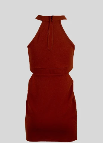 Коричнева кежуал сукня Boohoo однотонна