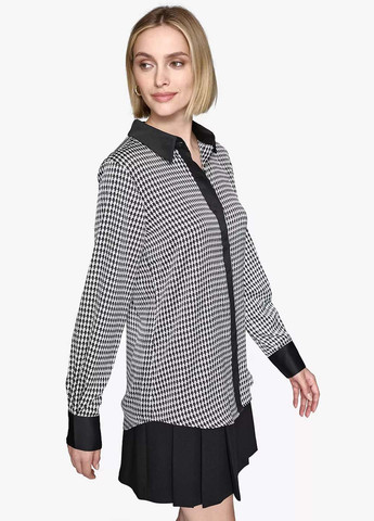 Черно-белая кэжуал рубашка с логотипом Karl Lagerfeld