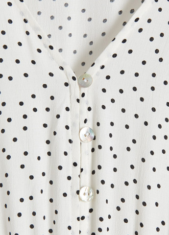 Молочна кежуал сукня кльош Reserved в горошок