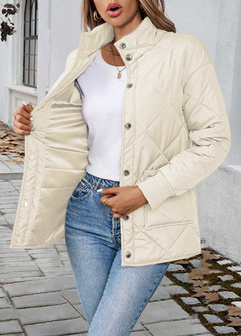 Кремовая зимняя куртка SHEIN