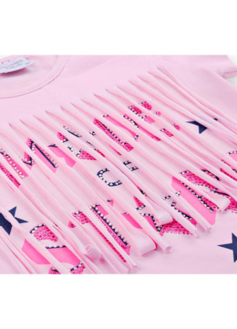 Синій літній костюм десткий футболка із зірочками з шортами (9036-104g-pink) Breeze